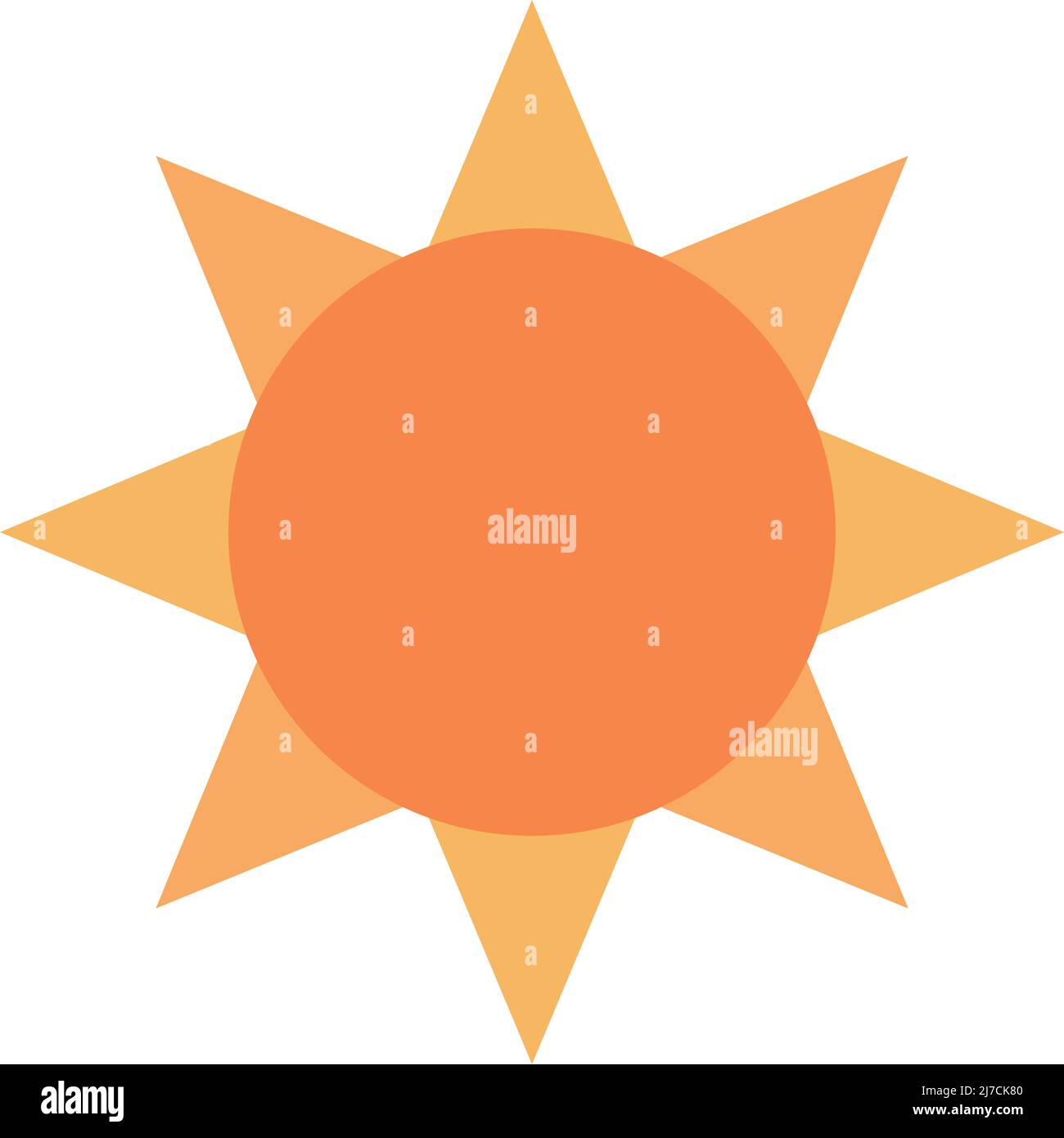 Sun icon. Weather icon. Editable vector. Stock Vector