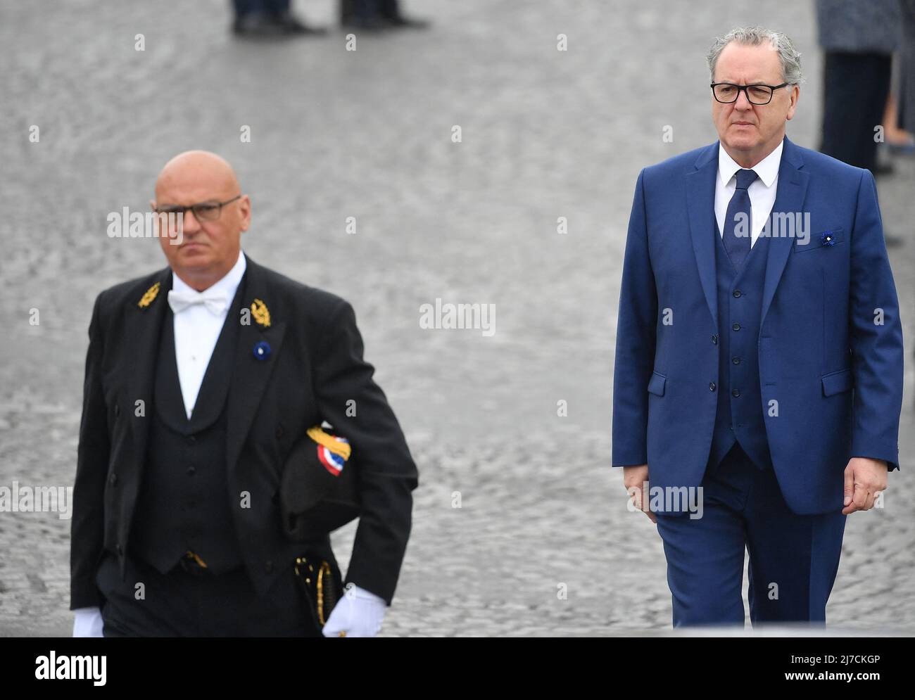 Paris, France, May 8, 2022, President of the French National Assembly Richard Ferrand attends, at the Arc de Triomphe, the ceremony marking the Allied victory against Nazi Germany and the end of World War II in Europe (VE Day), in Paris on May 8, 2022photo by Christian Liewig/ABACAPRESS.COM Stock Photo