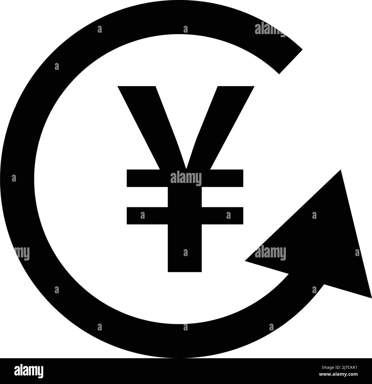 Circle symbol and rotating arrow. Editable vector Stock Vector Image ...