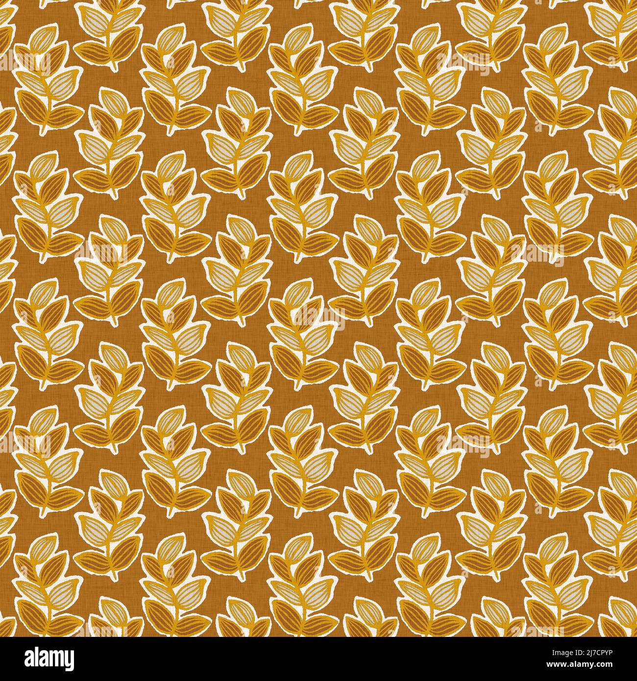 Gender neutral foliage leaf seamless raster background. Simple