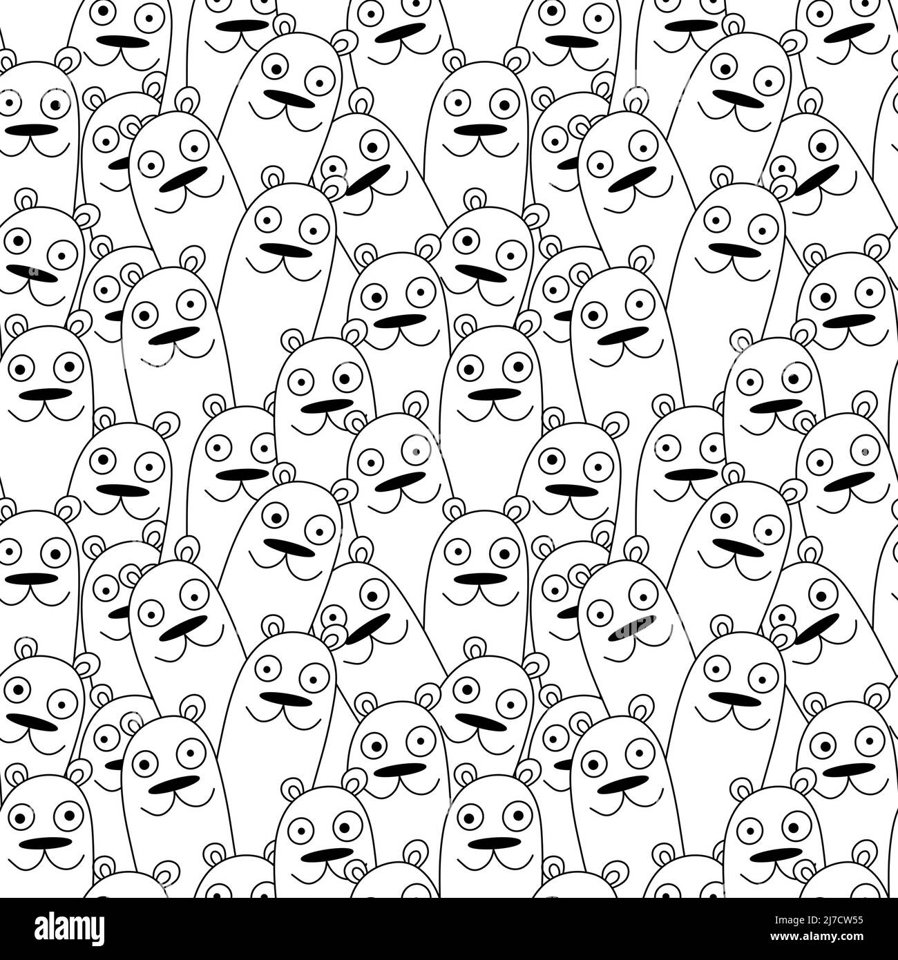 Kids seamless cartoon bears pattern for fabrics and textiles and packaging and linens and kids and wrapping paper Stock Photo