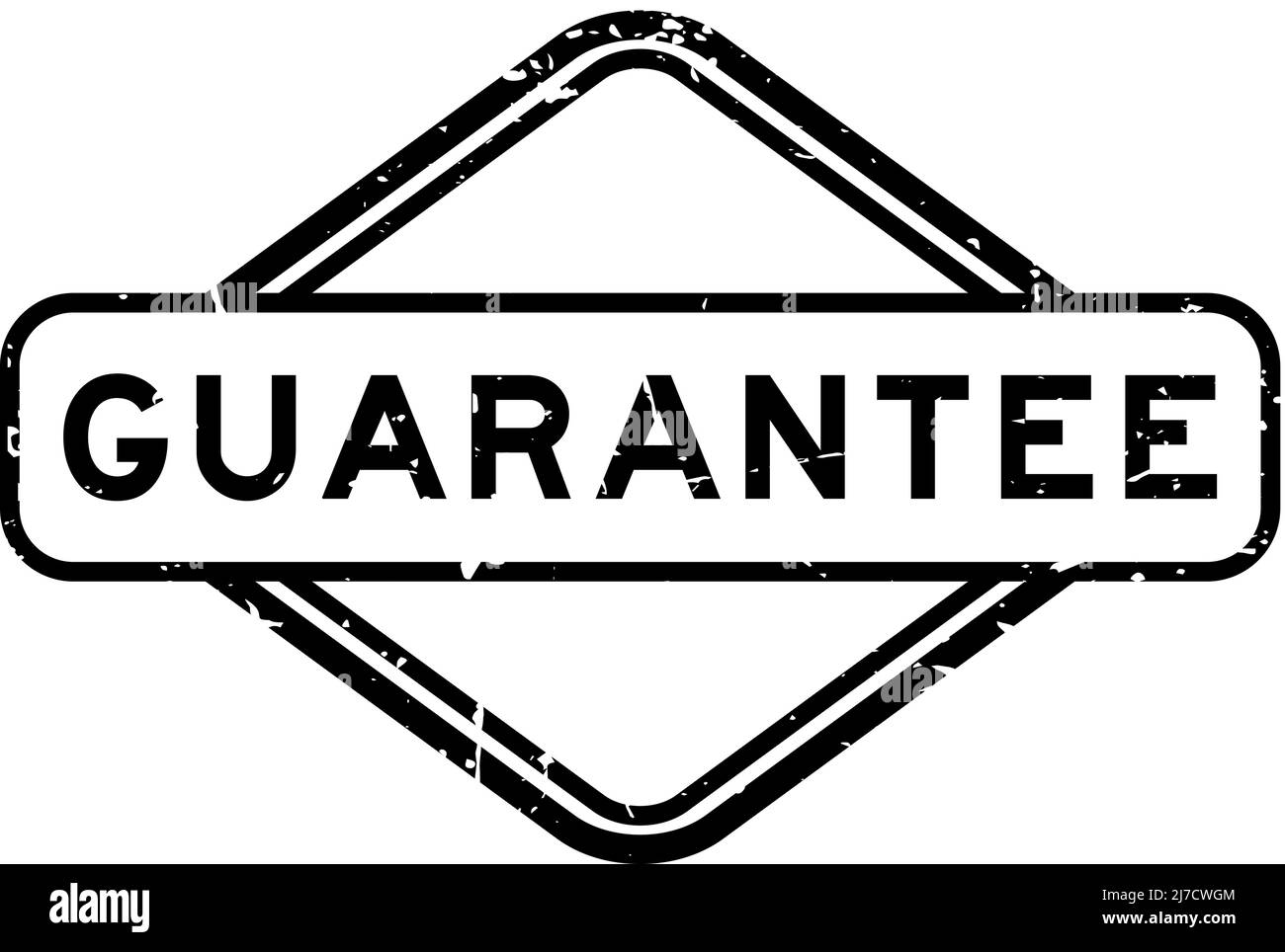 Grunge black guarantee word rubber seal stamp on white background Stock Vector