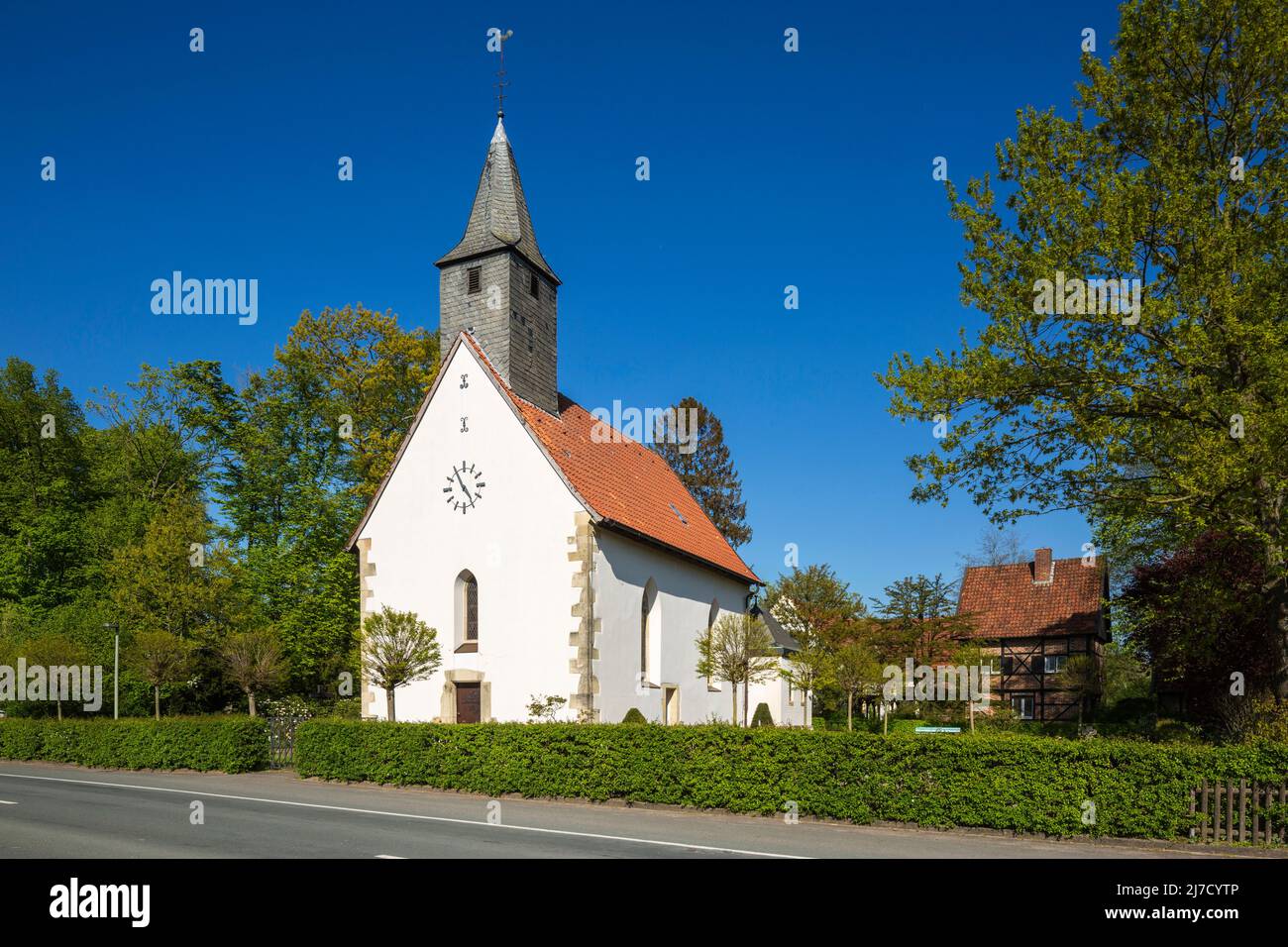 Germany, Senden (Westfalen), Muensterland, Westphalia, North Rhine-Westphalia, NRW, Senden-Venne, Saint John the Baptist Church, catholic, parish church Stock Photo