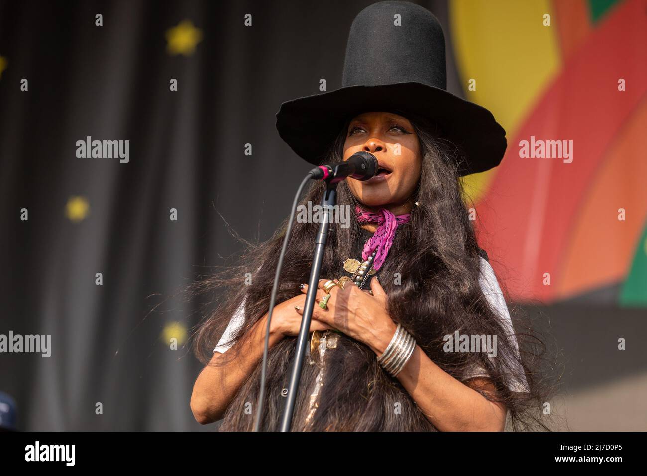 Erykah Badu during New Orleans Jazz & Heritage Festival on May 7, 2022