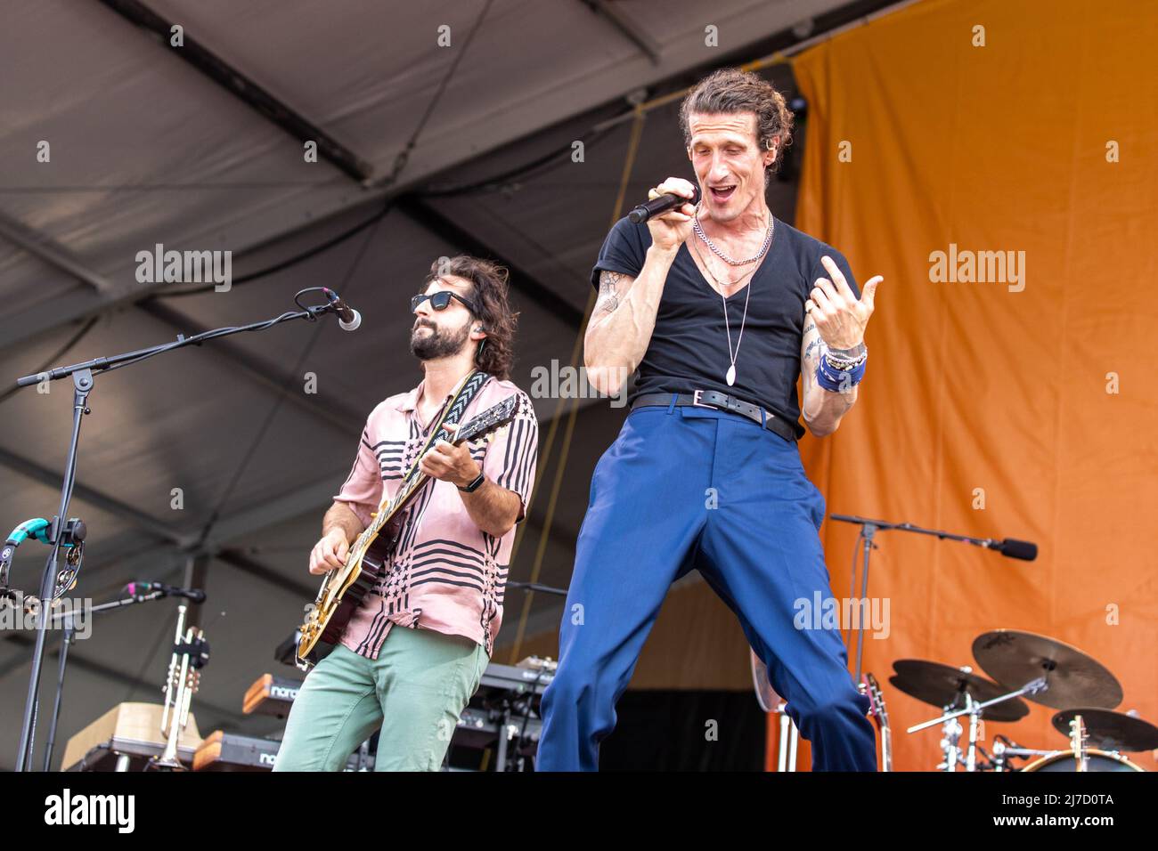 Zach Feinberg and David Shaw of The Revivalists during New Orleans Jazz