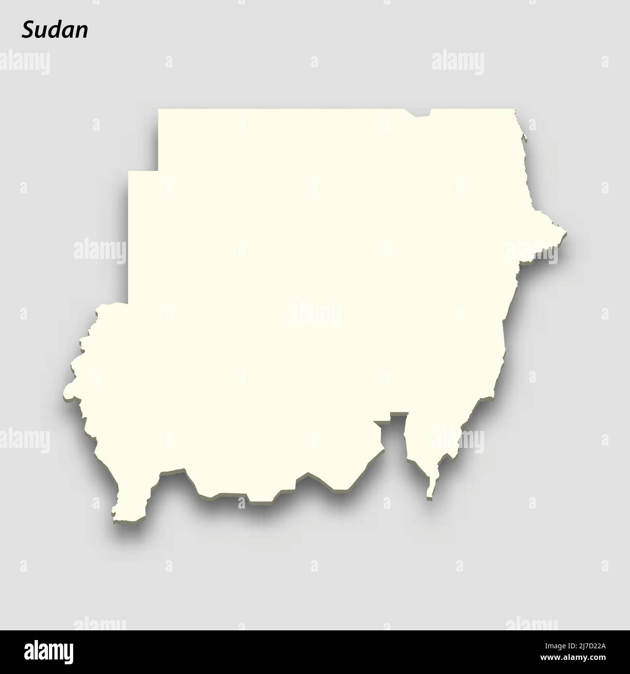 Sudan map black white illustration Stock Vector Images - Alamy