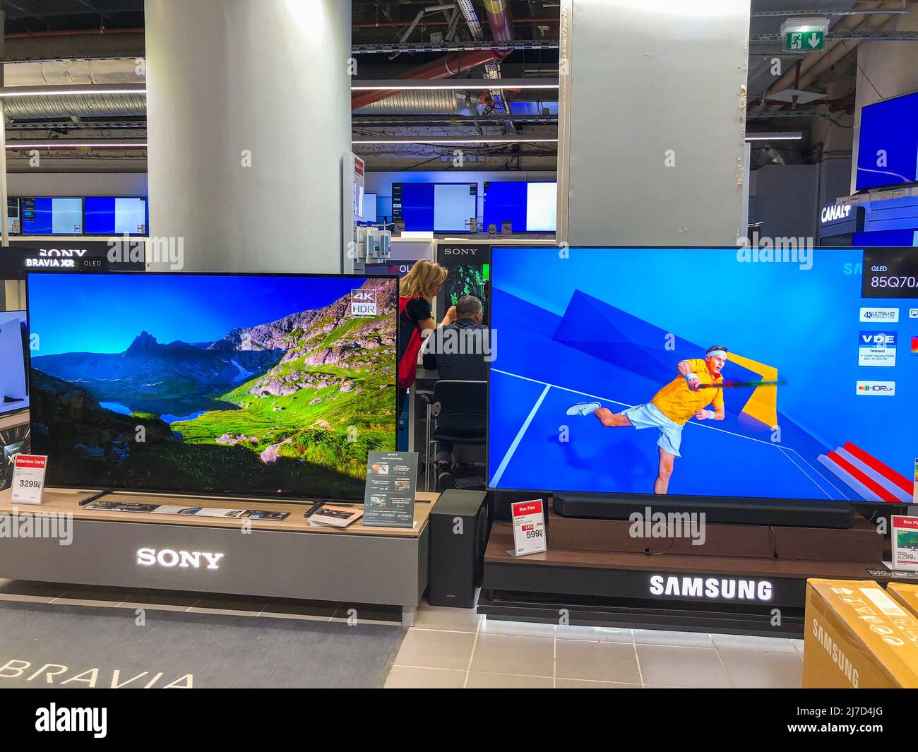 Samsung store on Champs-Élysées Paris France Europe Stock Photo - Alamy