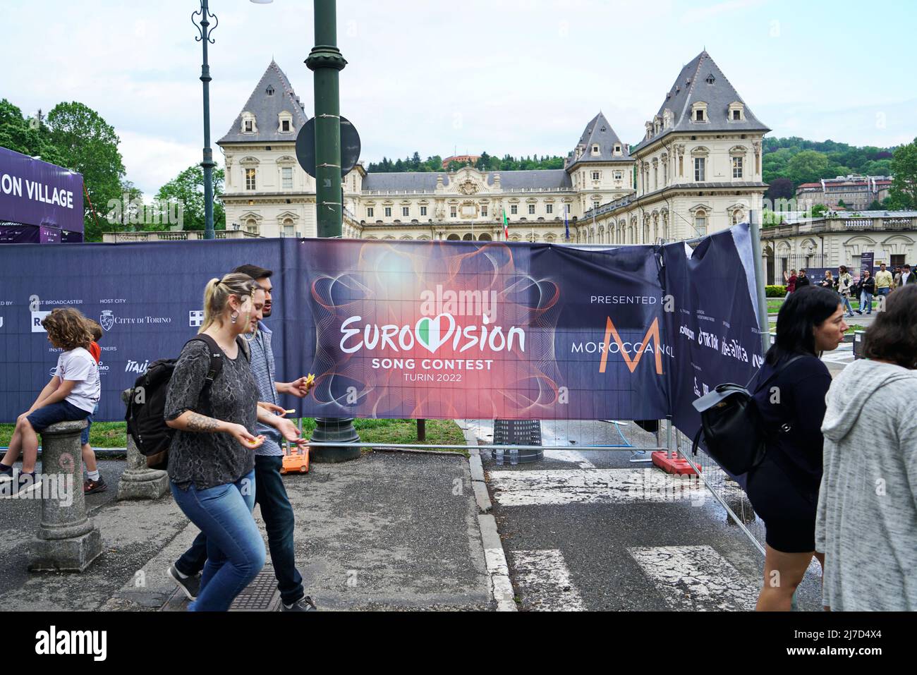 The EuroVision Song Contest  2022 in Turin, Italy.  TURIN, ITALY - MAY 2022 Stock Photo