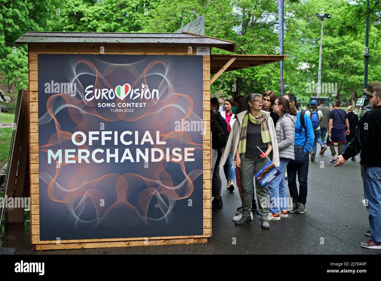 The EuroVision Song Contest  2022 in Turin, Italy.  TURIN, ITALY - MAY 2022 Stock Photo