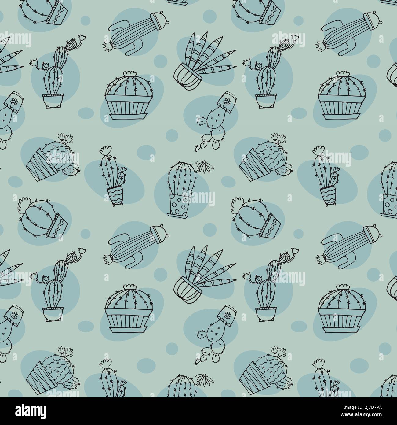 Doodle cacti on white Stock Vector Image & Art - Alamy
