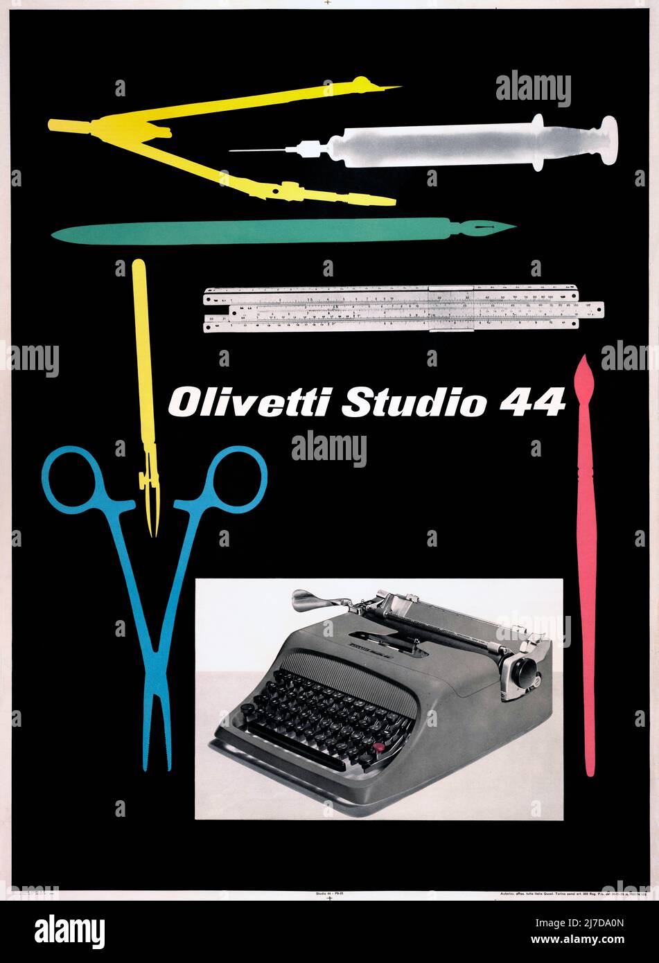 Vintage 1950s Advertising Poster - Olivetti Studio 44 poster 1955 Stock  Photo - Alamy