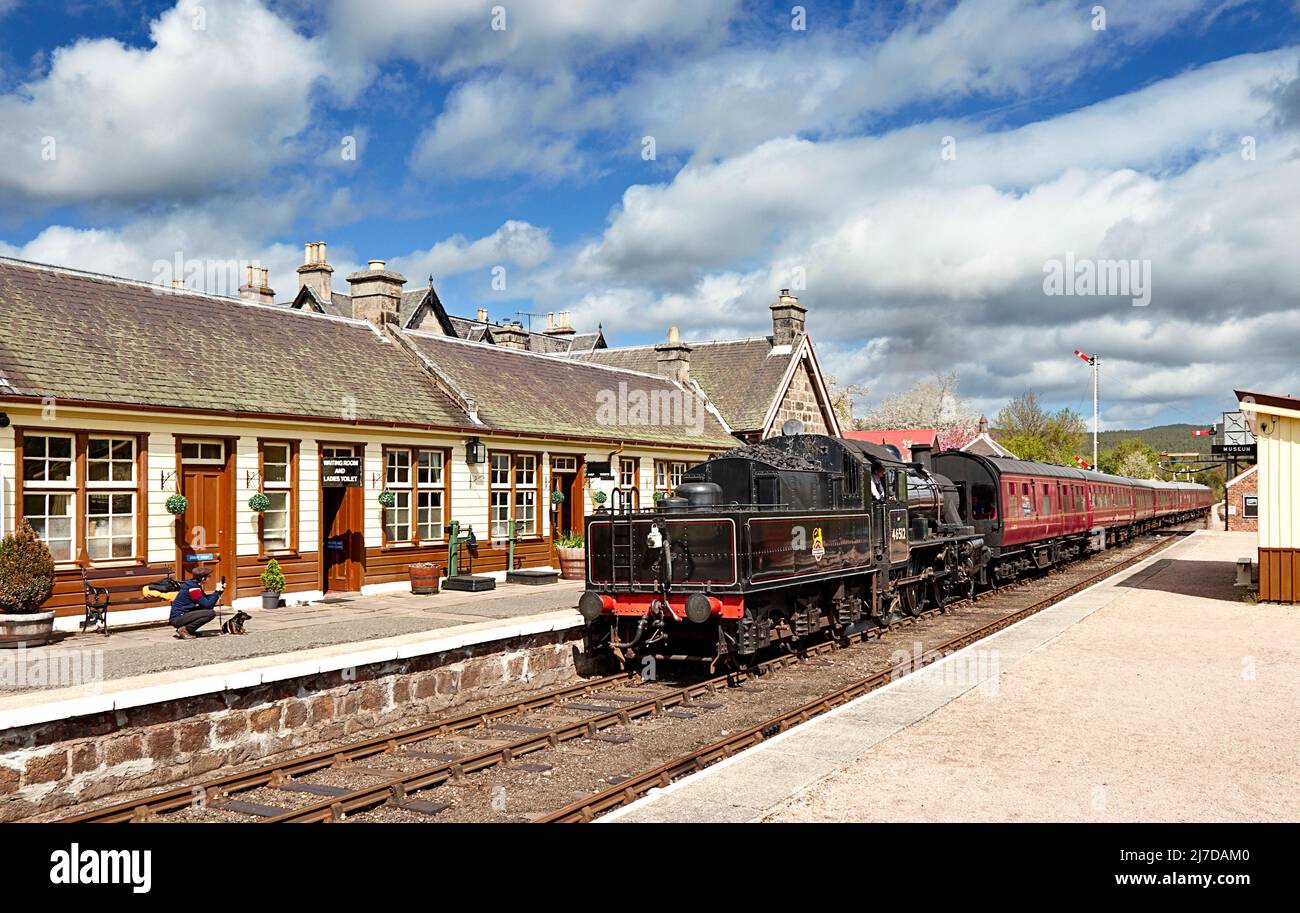 STRATHSPEY RAILWAY BOAT OF GARTEN STATION SCOTLAND THE STEAM TRAIN