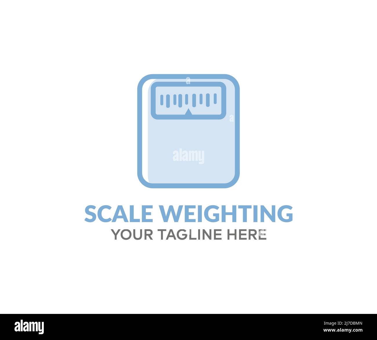 Weight scale device, checking his weight logo design. Diet and losing weight concept vector design and illustration. Stock Vector