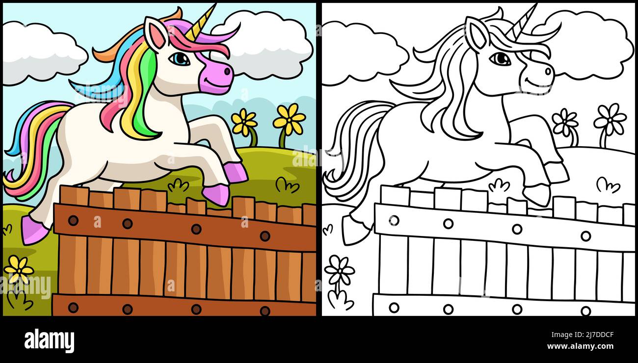 6800 Collections Jumping Unicorn Coloring Pages Best