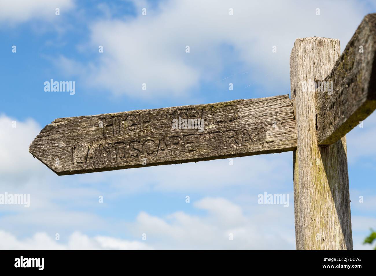Benenden village high weald landscape trail fingerpost sign, kent, uk Stock Photo
