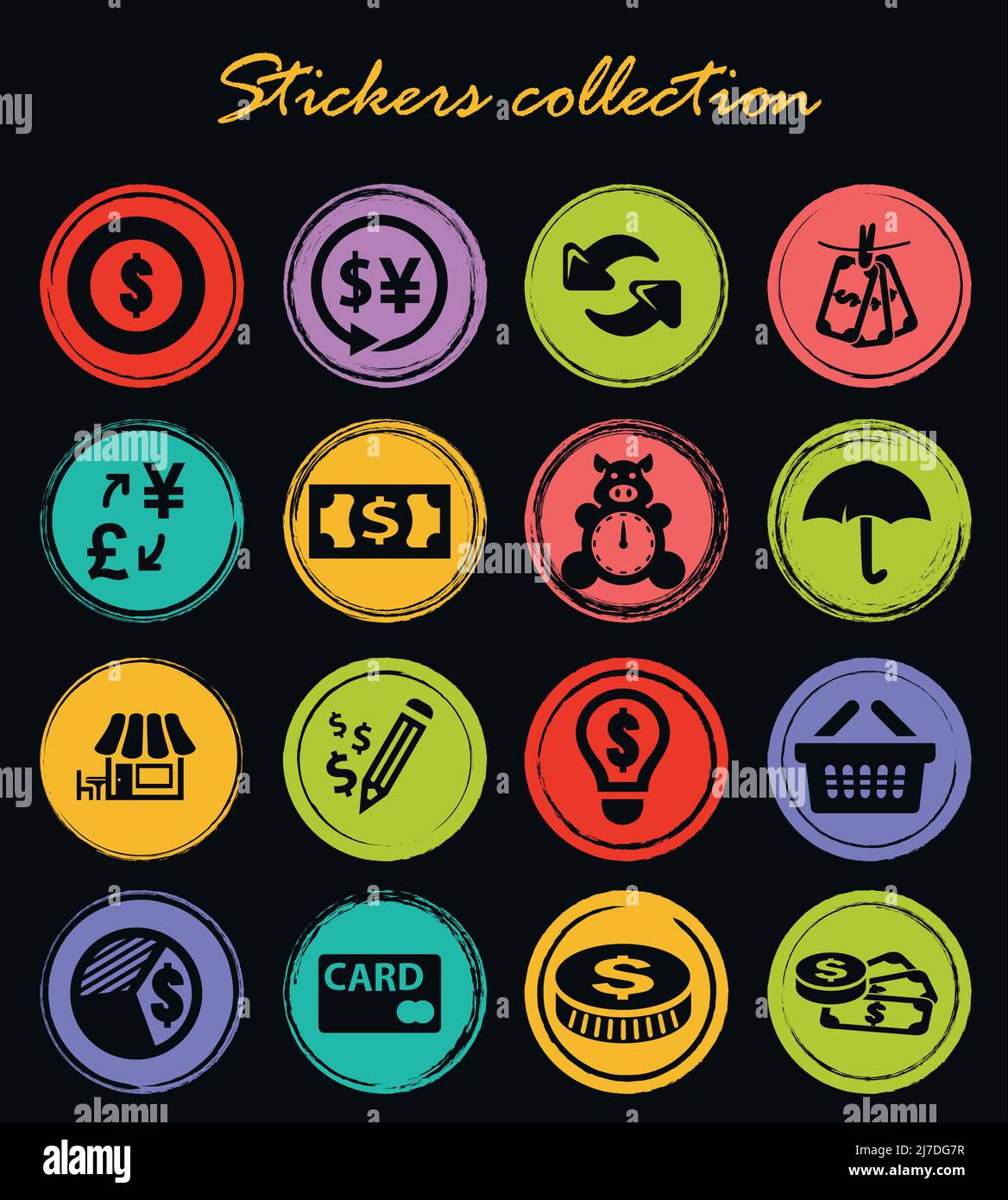 E-commers vector icons for user interface design Stock Vector