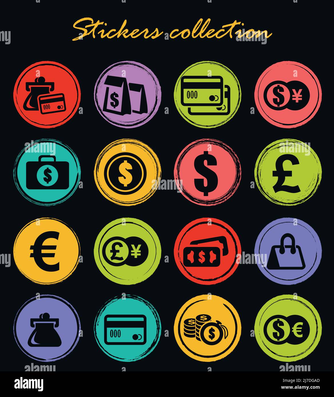E-commers vector icons for user interface design Stock Vector