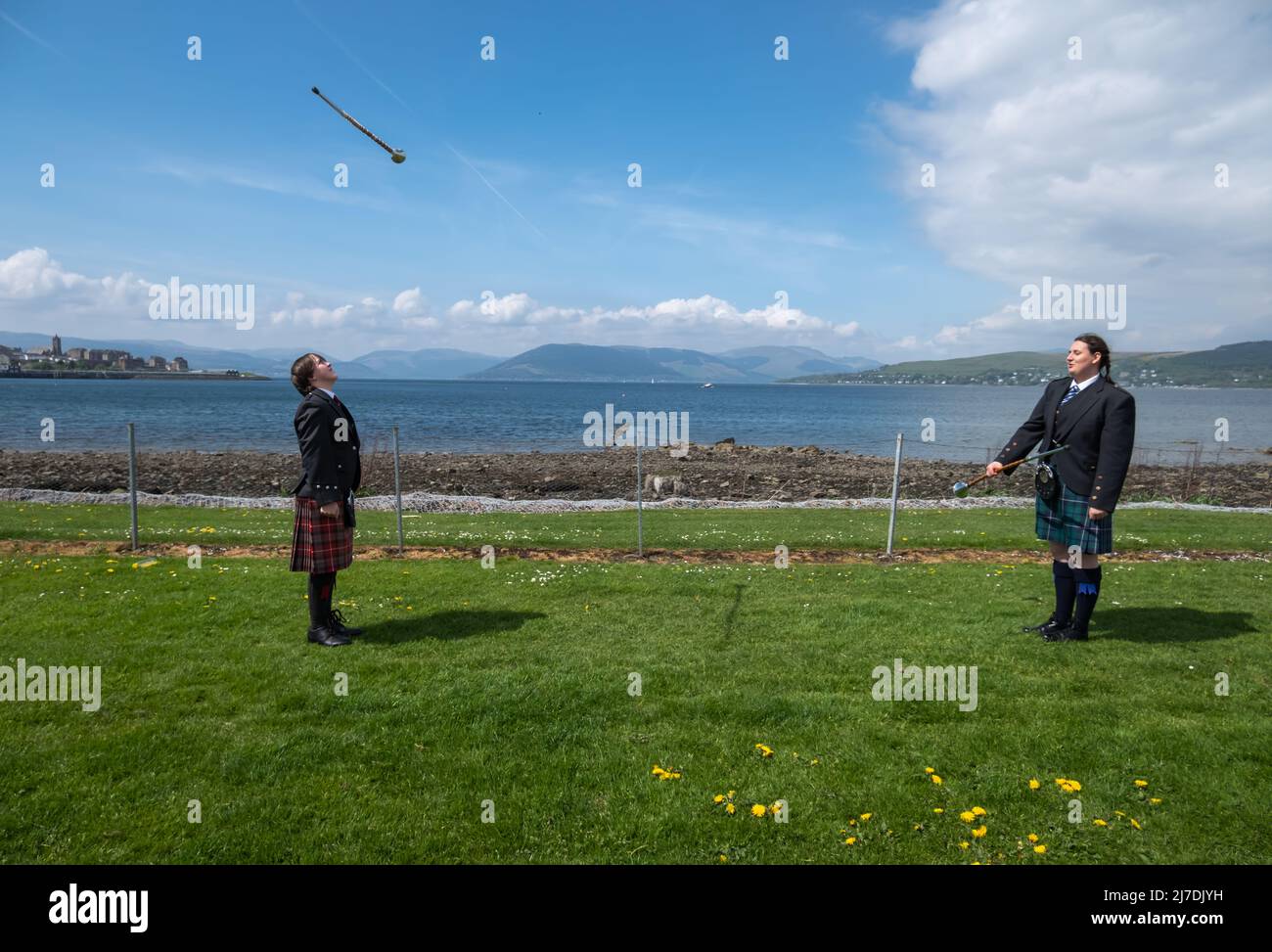 Greenock, Scotland, UK. 8th May, 2022. The annual Gourock Highland Games makes a return after a