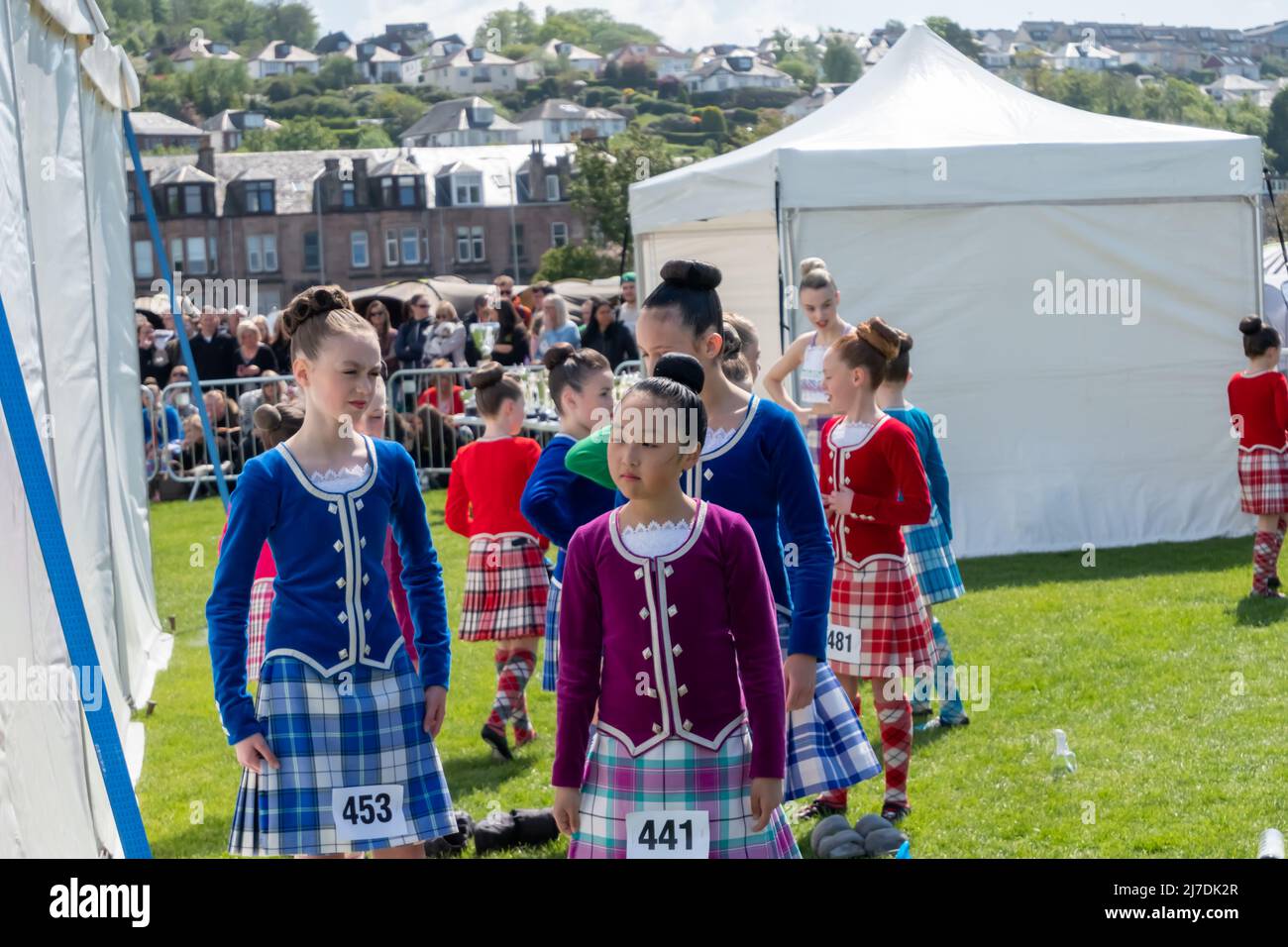 Greenock, Scotland, UK. 8th May, 2022. The annual Gourock Highland