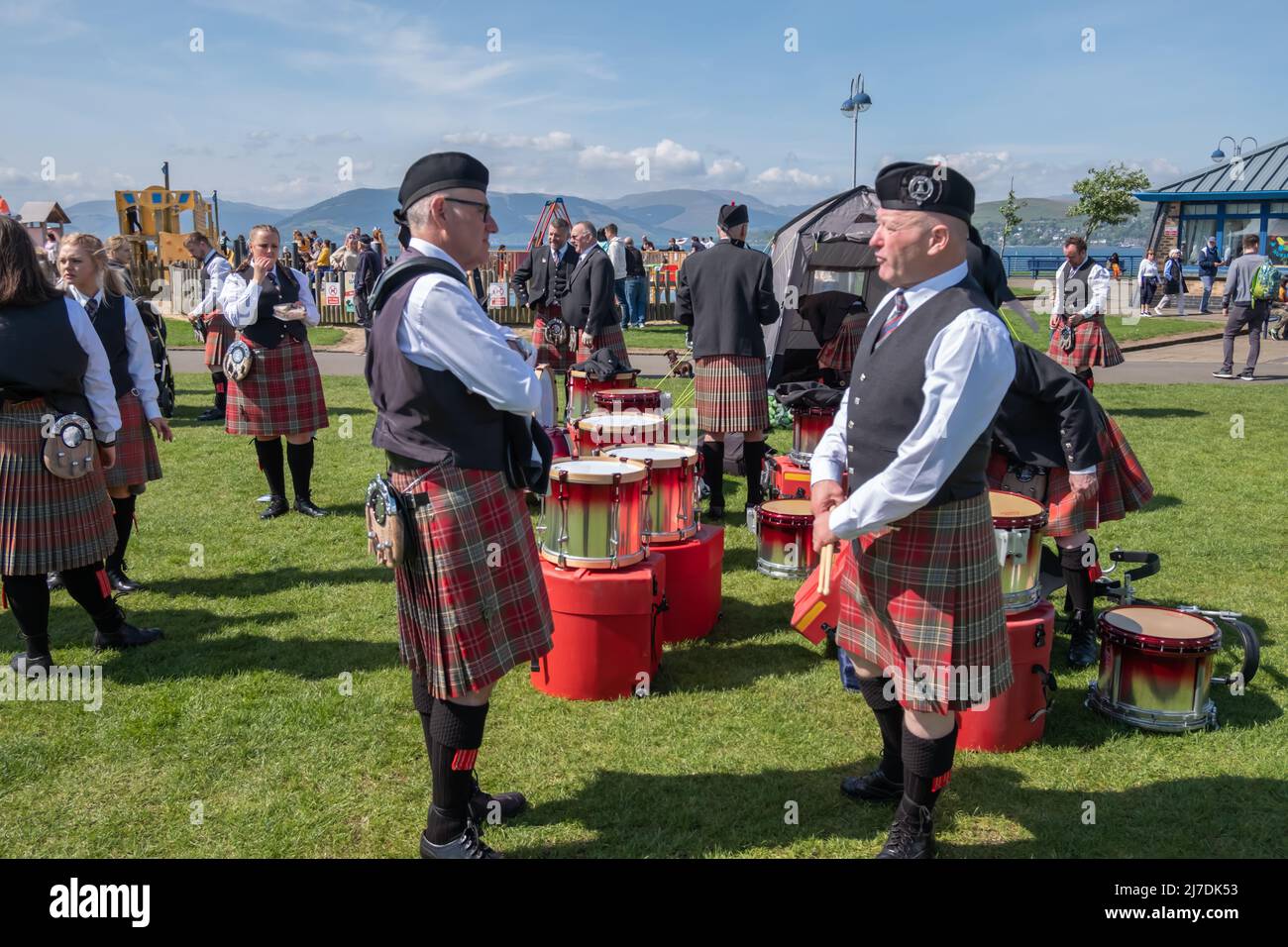 Greenock, Scotland, UK. 8th May, 2022. The annual Gourock Highland