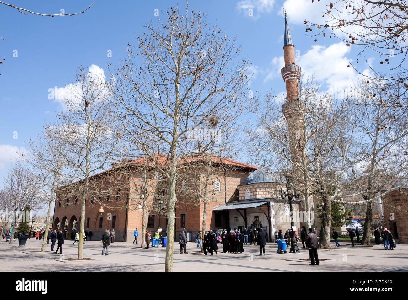 Hacı Bayram Veli Camii is a mosque in old Ankara. visit date 30.03.2022. Stock Photo