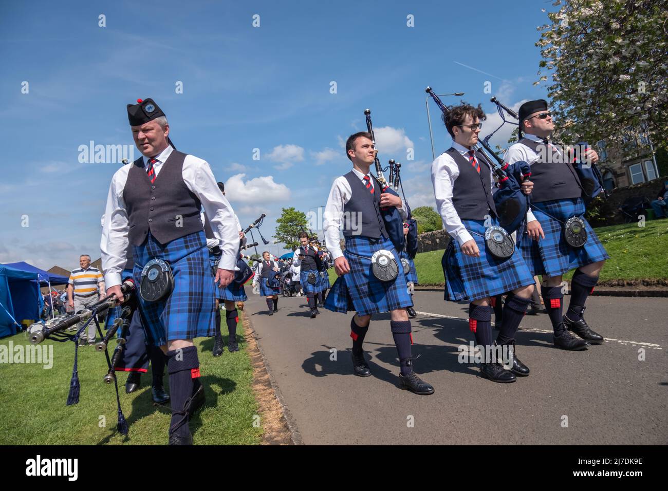 Greenock, Scotland, UK. 8th May, 2022. The annual Gourock Highland