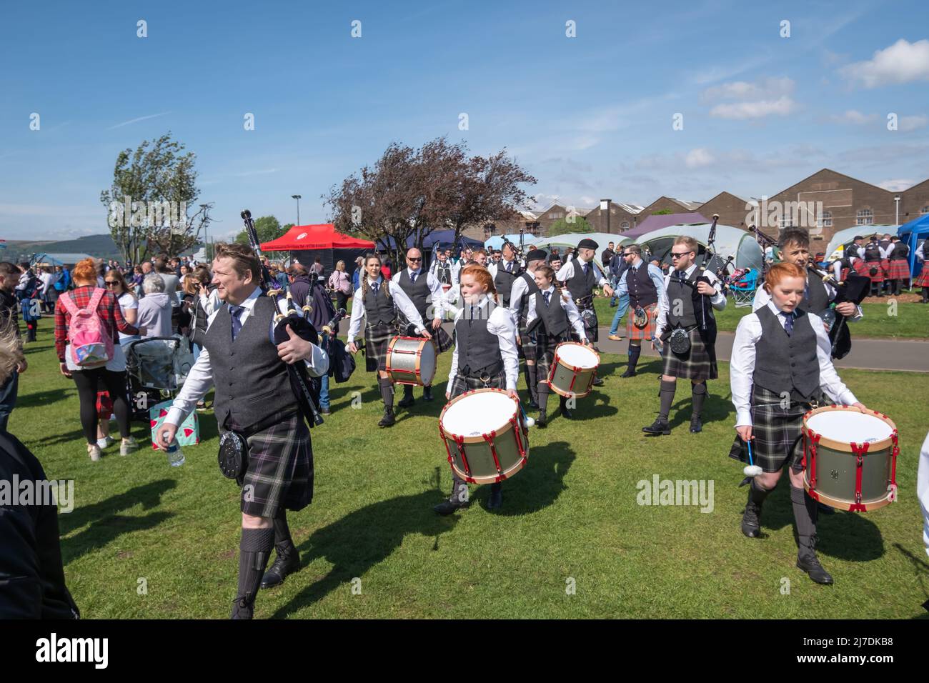 Greenock, Scotland, UK. 8th May, 2022. The annual Gourock Highland