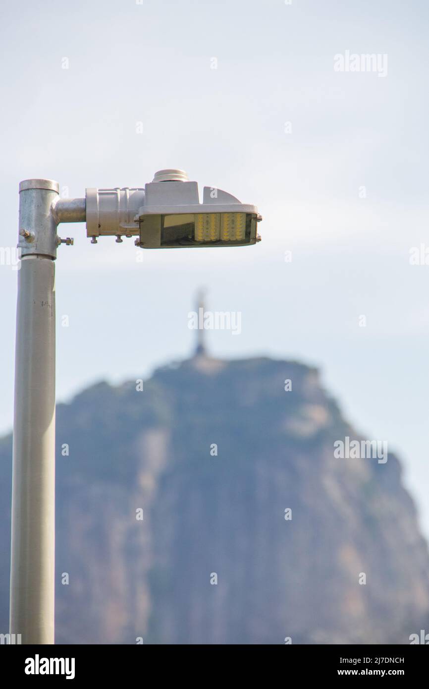 led lighting pole in Rio de Janeiro. Stock Photo