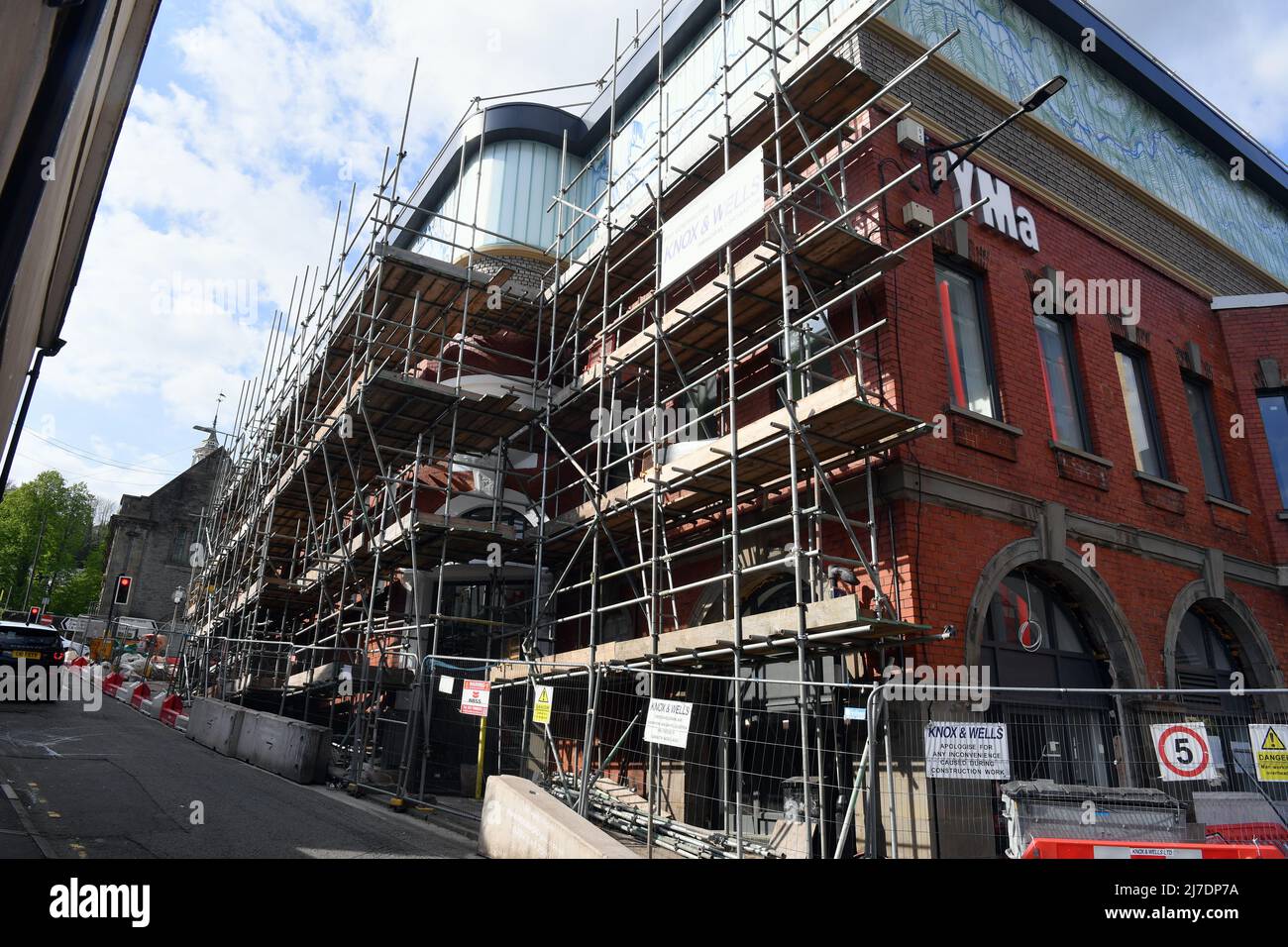 Stock Images of Pontypridd , Nantgarw and Taffs Well  Pontypridd YMCA undergoiung a major rebuild  Picture by Richard Williams Photography Stock Photo