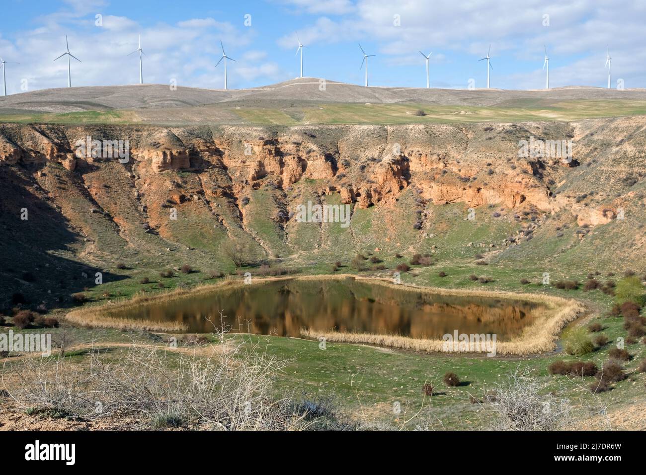 Obruk lake is in the 30 kilometres south of Kirsehir and 10 kilometres south of Mucur District and in the 1 kilometre north of the Kirsehir-Kayseri hi Stock Photo