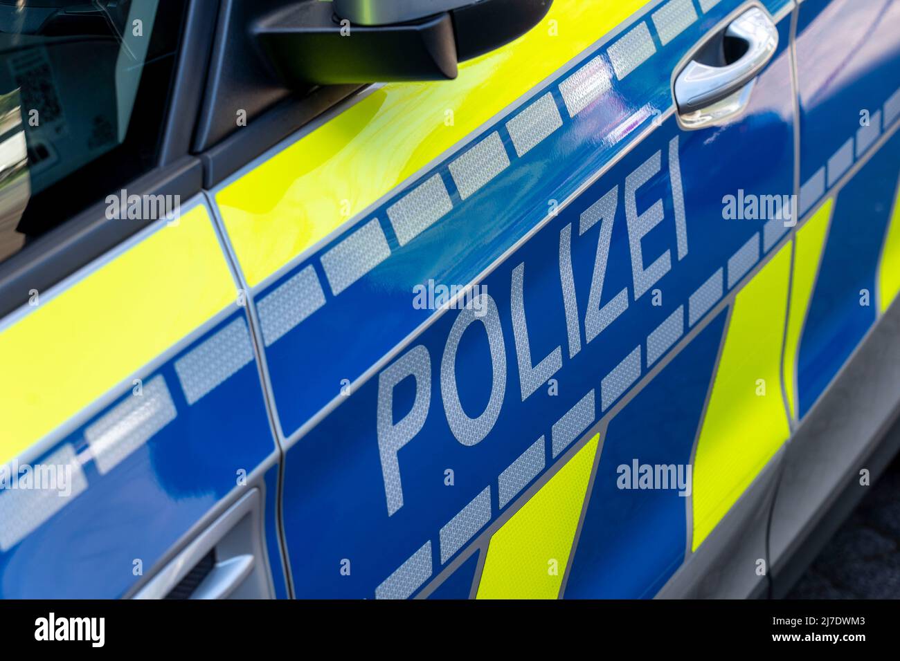 Police, police car, inscription on a patrol car, symbolic image, Stock Photo