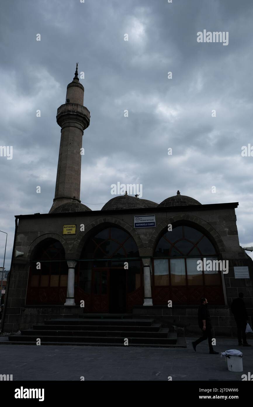 It is possible to come across many historical buildings in the center of Kayseri. visit date 15.04.2022. Stock Photo