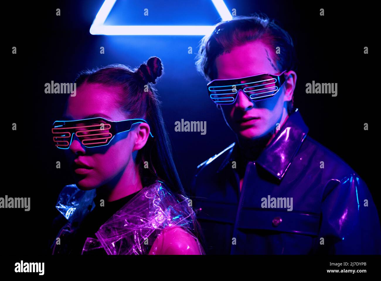 Neon group led performance hi-res stock photography and images - Alamy