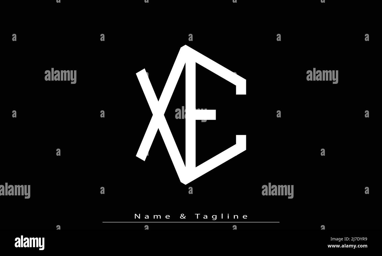 Alphabet letters Initials Monogram logo XE, EX Stock Vector