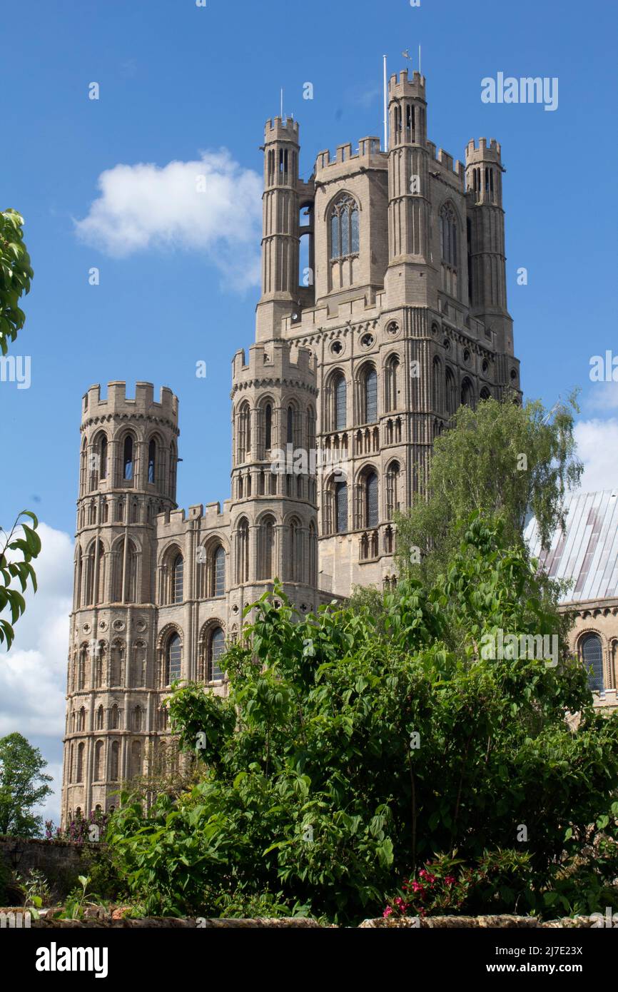 Ely Cathedral Romanesque and Gothic architecture Cambridgeshire UK