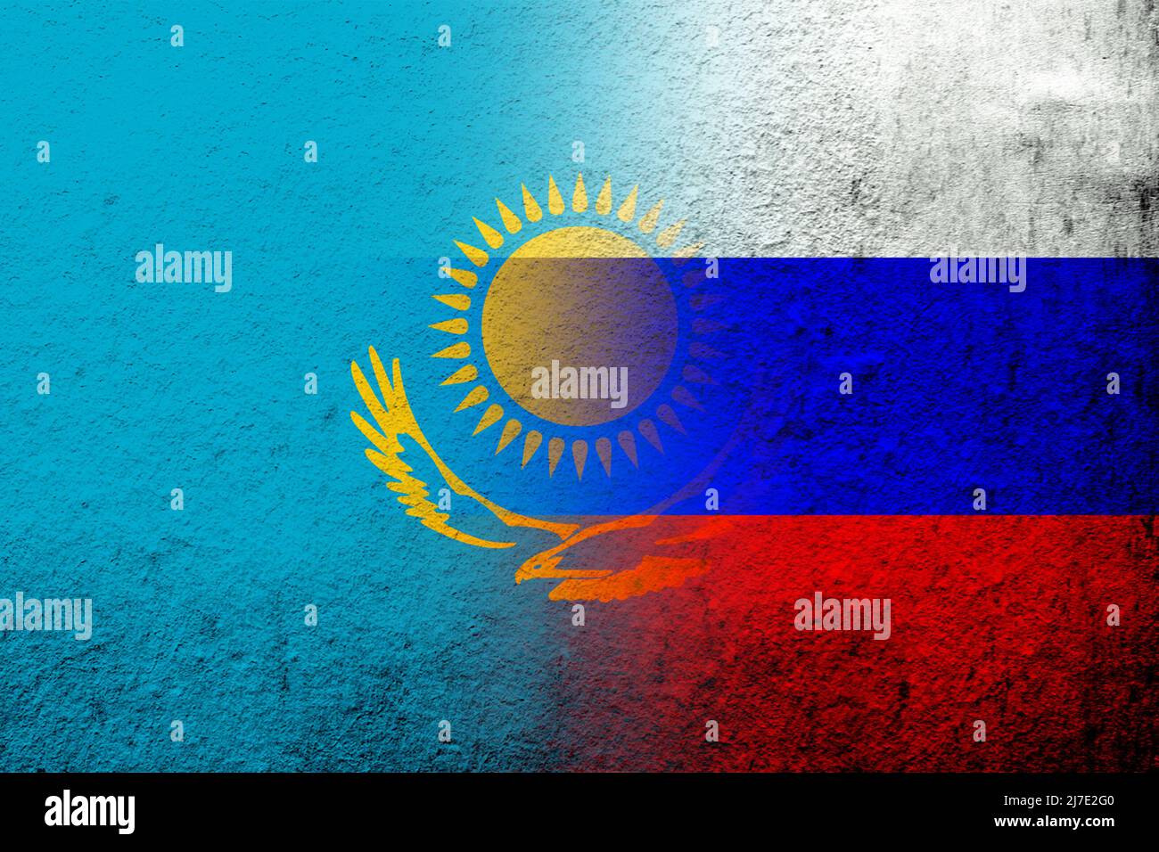 Kazakhstan Map Russia Flag Colors Stock Illustration 1402689083