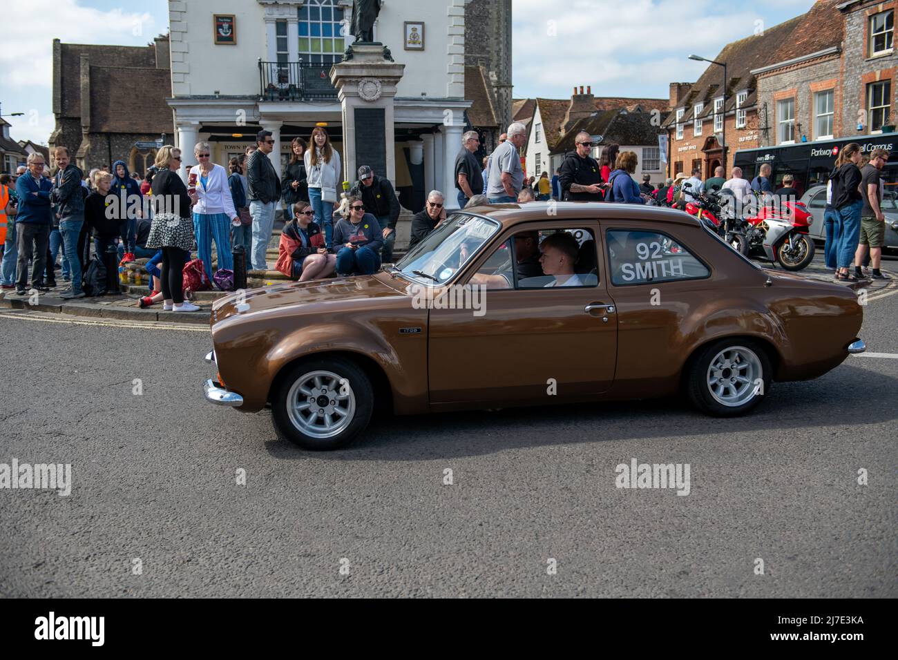 Wallingford Car Rally, 2022 Parade around the Market square Stock