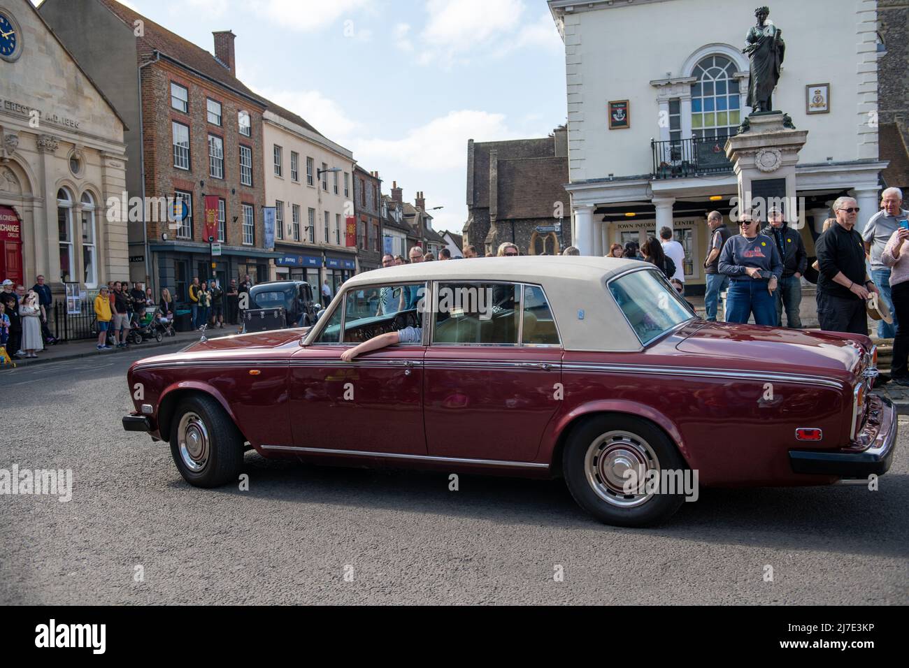 Wallingford Car Rally, 2022 Parade around the Market square Stock