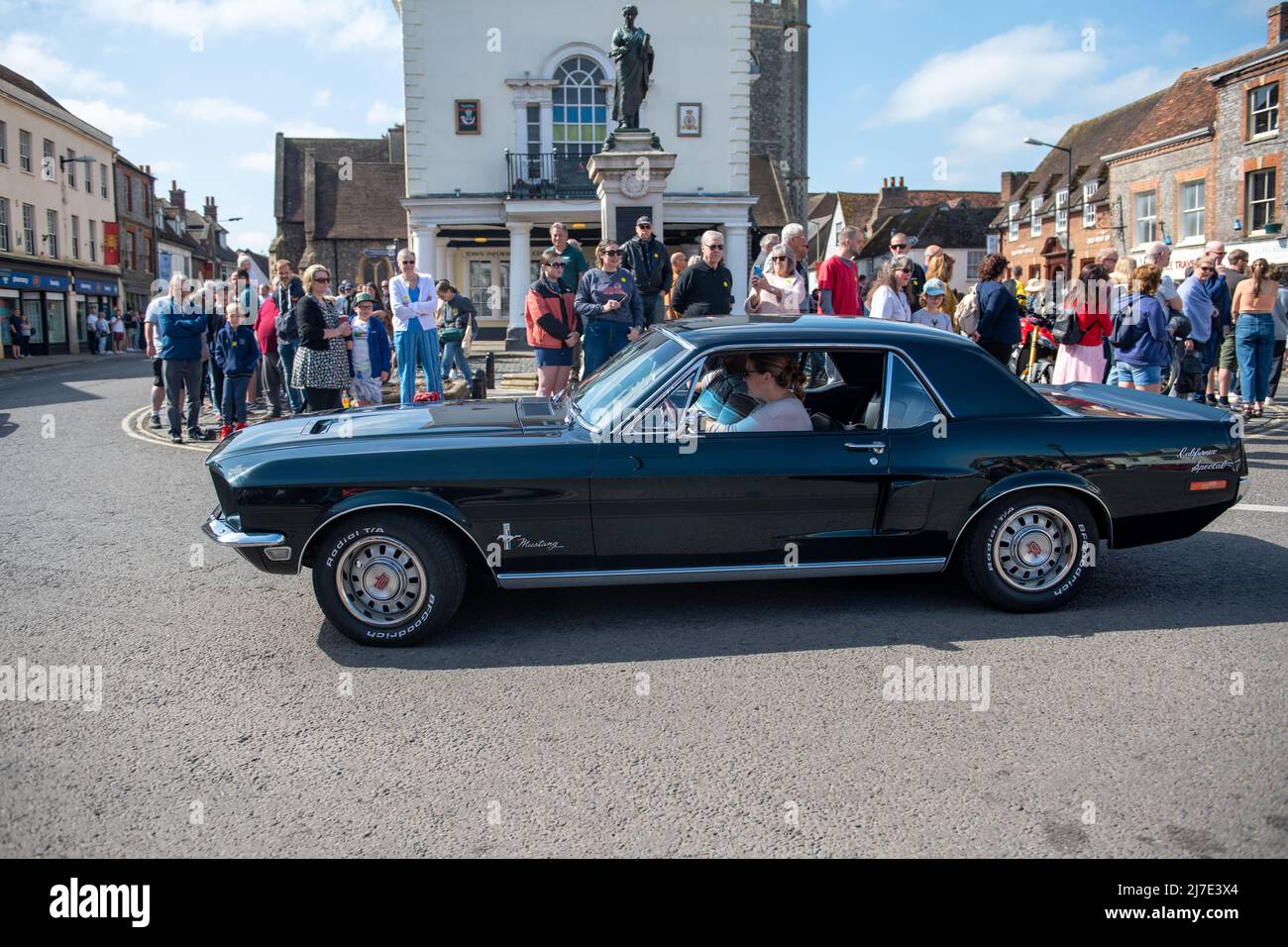 Wallingford Car Rally, 2022 Parade around the Market square Stock