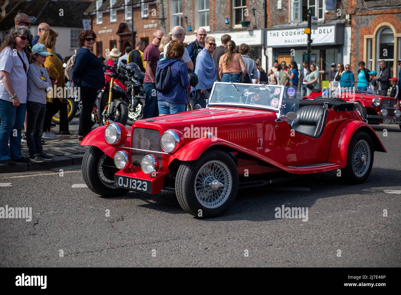 Wallingford Car Rally, 2022 Parade around the Market square Stock
