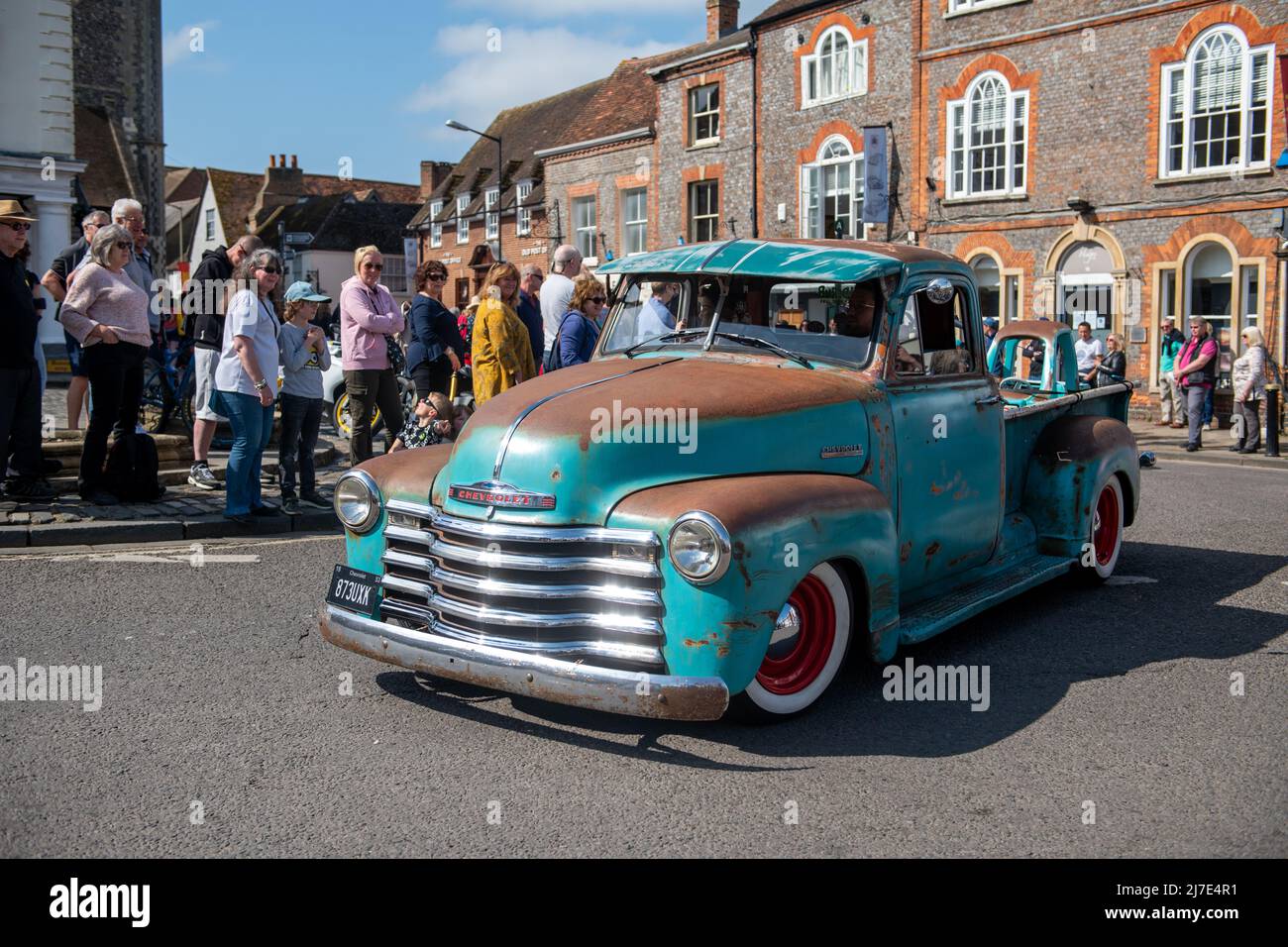 Wallingford Car Rally, 2022 Parade around the Market square Stock