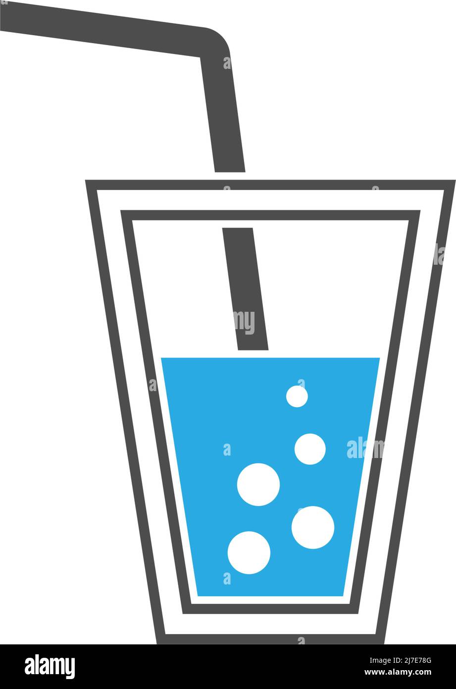 Summer drink icon logo design illustration template vector Stock Vector
