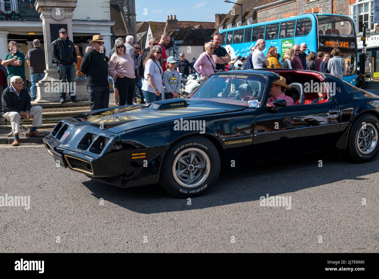 Wallingford Car Rally, 2022 Parade around the Market square Stock