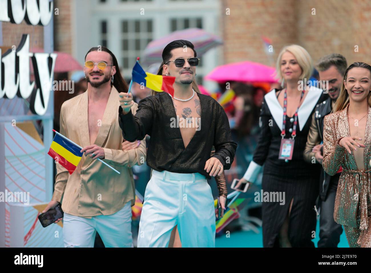 Turin, Italy, 08/05/2022, WRS (Llamame) Romania during the Turquoise carpet opening ceremony of