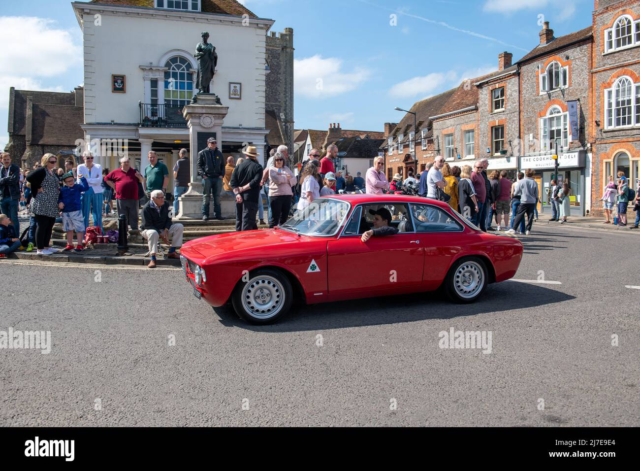 Wallingford Car Rally, 2022 Parade around the Market square Stock