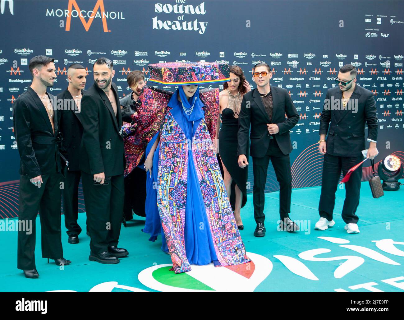Turin, Italy, 08/05/2022, Ronela Hajati (Sekret) Albania during the Turquoise carpet opening