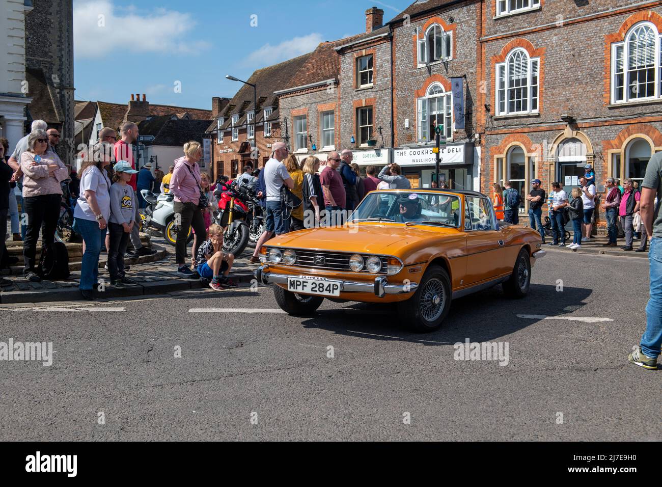 Wallingford Car Rally, 2022 Parade around the Market square Stock