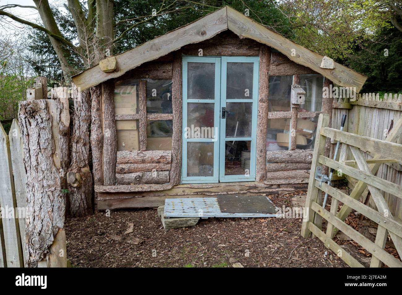 A storage shed in the North Yorkshire Moors Centre Danby made with
