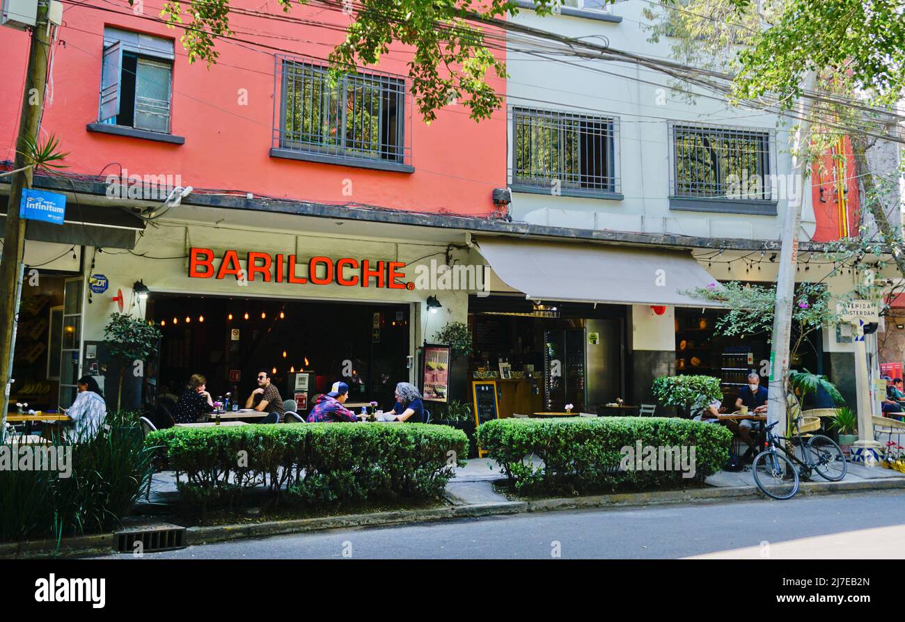 Bariloches restaurant, Condesa neighborhood, in Cuauhtemoc area, Ciudad de Mexico, CDMX Stock Photo