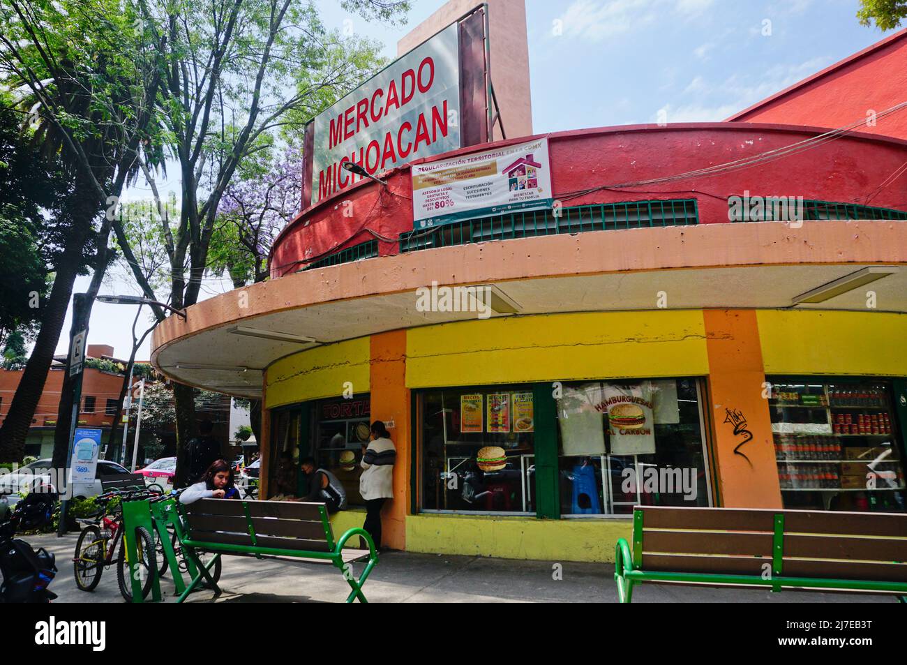 Mercado Michoacan in the wealthy Colonia Condesa neighborhood, Mexico